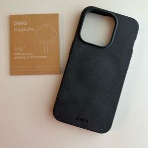 Black Pela iPhone 14 Pro Case with MagSafe Module